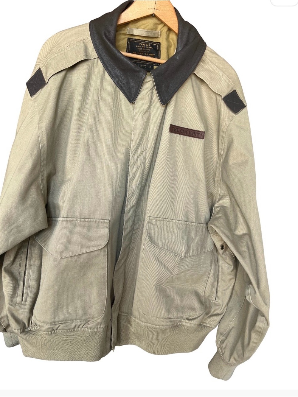 A-2 Military Flight Jacket by The Cockpit size XL!